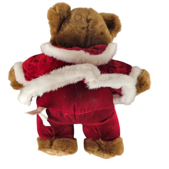 Christmas Bear Plush Set 14" Boy Girl Red Outfit Stuffed Animal Toy Dan Dee 2005 - Picture 3 of 16